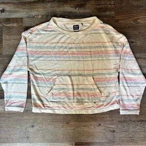 Prana Striped Lightweight Sweatshirt - Rainbow